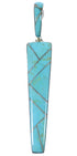 Genuine Sterling Silver and Turquoise Jewelry Pendant CX46228